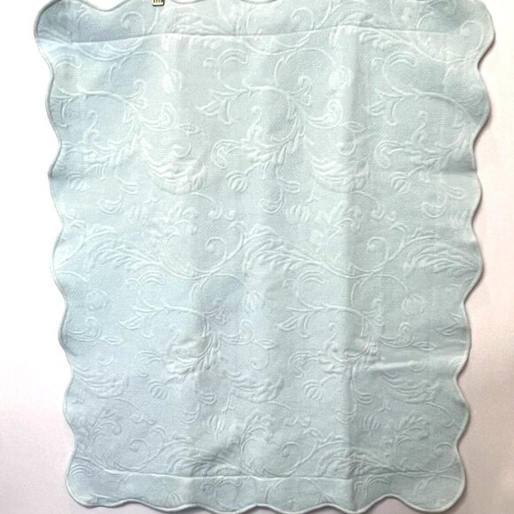 Colchas S. Domingos Baby Blue Scalloped Pillow Sham Cotton Blend Portugal 21X27 - Picture 2 of 9